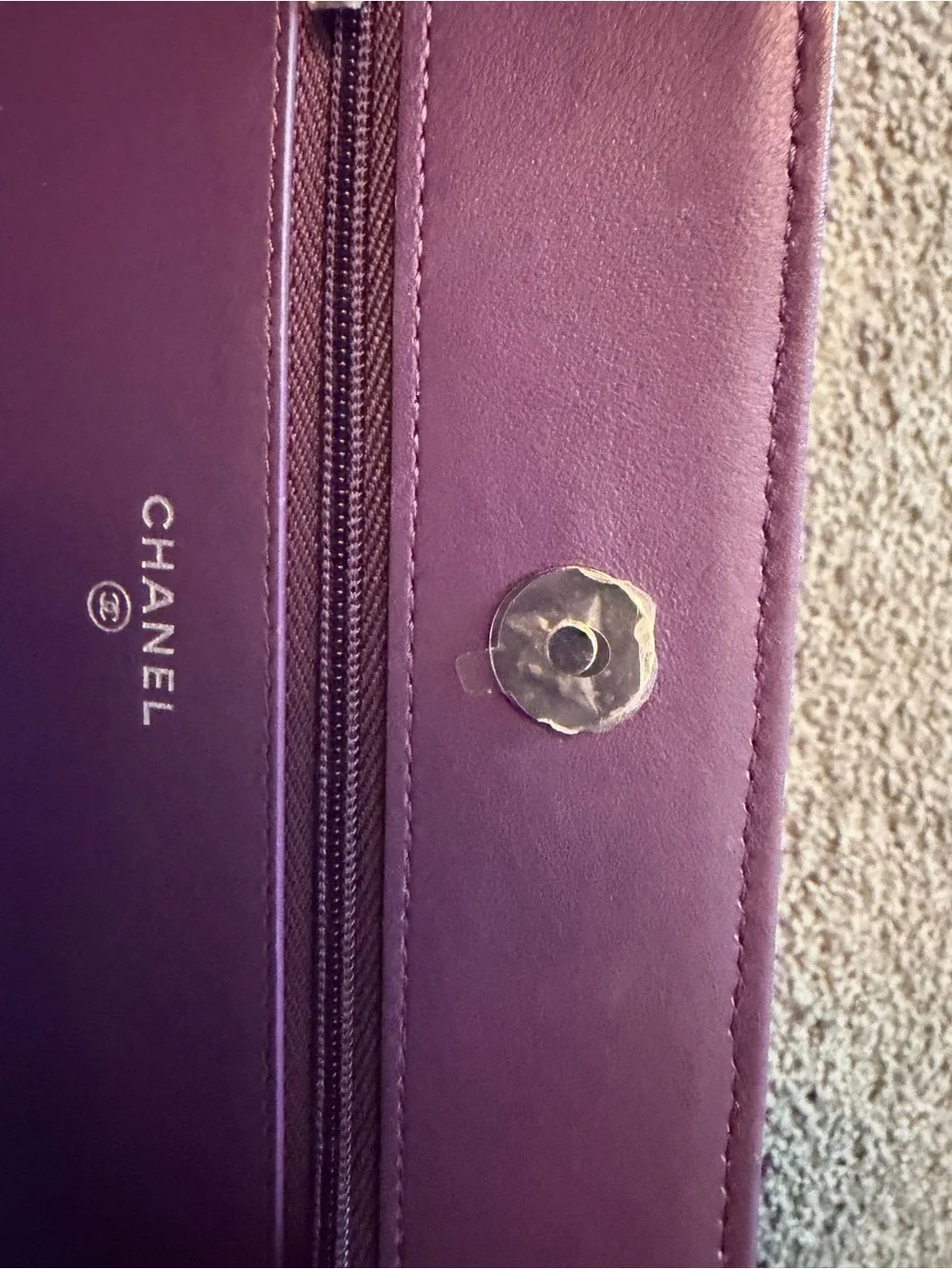 CHANEL Quilted Lambskin Crystal Star Collection Wallet on Chain